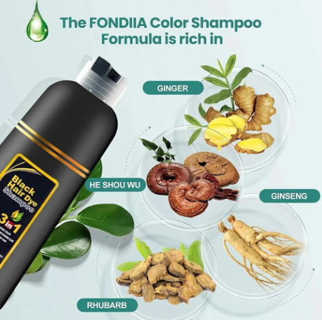 3-in-1 Black Hair Dye Shampoo – Hair Colour Shampoo for Men & Women (100ml) - New Packaging