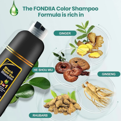 3-in-1 Black Hair Dye Shampoo – Hair Colour Shampoo for Men & Women (100ml) - New Packaging